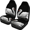 Beautiful Swan Bird Print Car Seat Covers