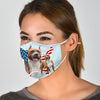 Cute American Staffordshire Terrier Print Face Mask