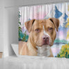 American Staffordshire Terrier Print Shower Curtains