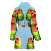 Peach Faced (Rosy Faced) Love Bird Print Women's Bath Robe