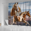 Amazing American Paint Horse Print Shower Curtains