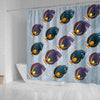 Acanthurus Achilles Fish Print Shower Curtains