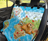 World Map Print Pet Seat Covers