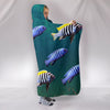 Cynotilapia Afra Fish Print Hooded Blanket