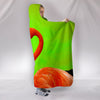 Flamingo Bird Print Hooded Blanket