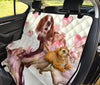 Irish Red and White Setter On Heart Print Pet Seat Covers