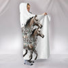 American Quarter Horse Art Print Hooded Blanket