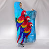 Lovely Scarlet Macaw Parrot Print Hooded Blanket