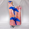 Hyacinth Macaw Parrot Print Hooded Blanket