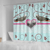 African grey parrot Print Shower Curtain