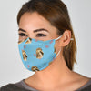 Afghan Hound Floral Patterns Print Face Mask