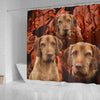 Wirehaired Vizsla Dog Print Shower Curtains