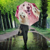 Afghan Hound On Pink Print Umbrellas