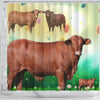 Amazing Santa Gertrudis cattle (Cow) Print Shower Curtain