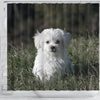 Cute Maltese Dog Print Shower Curtains