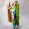 Red Shouldered Macaw Parrot Print Hooded Blanket