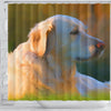 Golden Retriever Dog Painting Print Shower Curtains