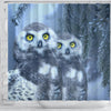 Amazing Snow Owl Bird Print Shower Curtains