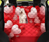 Old English Sheepdog On Red Print Pet Seat Covers