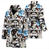 Siberian Husky Dog Eyes Pattern Print Women's Limited Edition Bath Robe