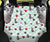 Russian Blue Cat Heart Patterns Print Pet Seat Covers