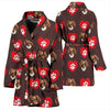 Tibetan Spaniel Patterns Print Women's Bath Robe