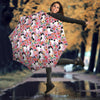 Japanese Chin Dog Floral Print Umbrellas