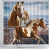 Amazing American Paint Horse Print Shower Curtains