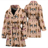 Yorkie Dog Pattern Pattern Print Women's Bath Robe