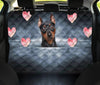 Miniature Pinscher On Heart Print Pet Seat Covers