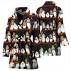 Zebra Finch Bird Pattern Print Women's Bath Robe