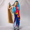 Lovely Scarlet Macaw Parrot Print Hooded Blanket