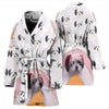 Yorkiepoo Dog Print Women's Bath Robe