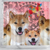 Shiba Inu Print Shower Curtains