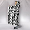 Boston Terrier Dog Pattern Print Hooded Blanket