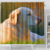 Golden Retriever Dog Painting Print Shower Curtains