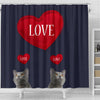 Chartreux Cat Love Print Shower Curtain