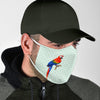 Lovely Scarlet Macaw Parrot Print Face Mask