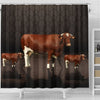 Amazing Maine Anjou Cattle (Cow) Print Shower Curtain