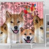 Shiba Inu Print Shower Curtains