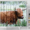 Amazing Highland Cattle (Cow) Print Shower Curtains