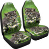 Cute American Shorthair Cat Print Car Seat Covers