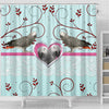 African grey parrot Print Shower Curtain