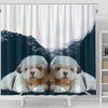 Shih Tzu Print Shower Curtain