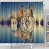 Amazing Mountain Pleasure Horse Print Shower Curtain