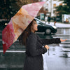 Golden Retriever On Pink Print Umbrellas