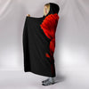 Red Betta Fish Print Hooded Blanket