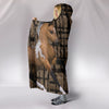 American Quarter Horse Print Hooded Blanket