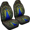 Beautiful Peacock Bird Print Car Seat Covers