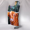 Highland Cattle Print Hooded Blanket